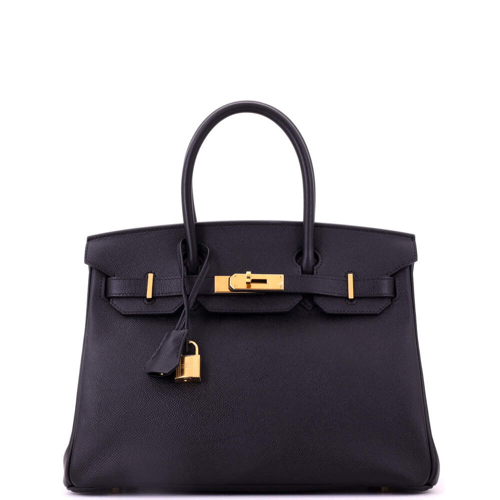 Hermes Birkin 30 Black Epsom with Gold Hardware